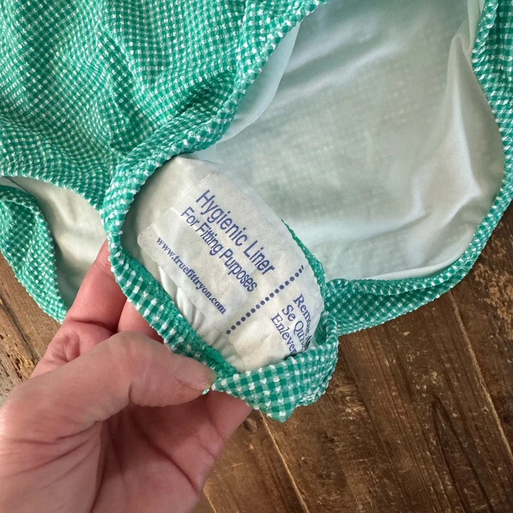 NEW! J.Crew Gingham Ruffle Bandeau One-piece Swimsuit